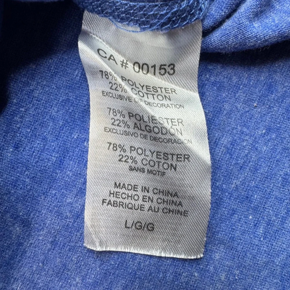 Champion Kansas Jayhawks T-Shirt Mens Large Blue‎ Pocket Tee - Picture 7 of 12